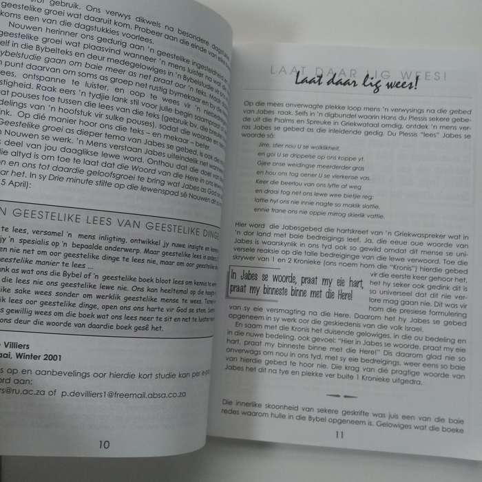 2 Boek Bundel - Jabes roep tot God deur Pieter G.R. de Villiers & Stil Oomblikke met God vir Vroue