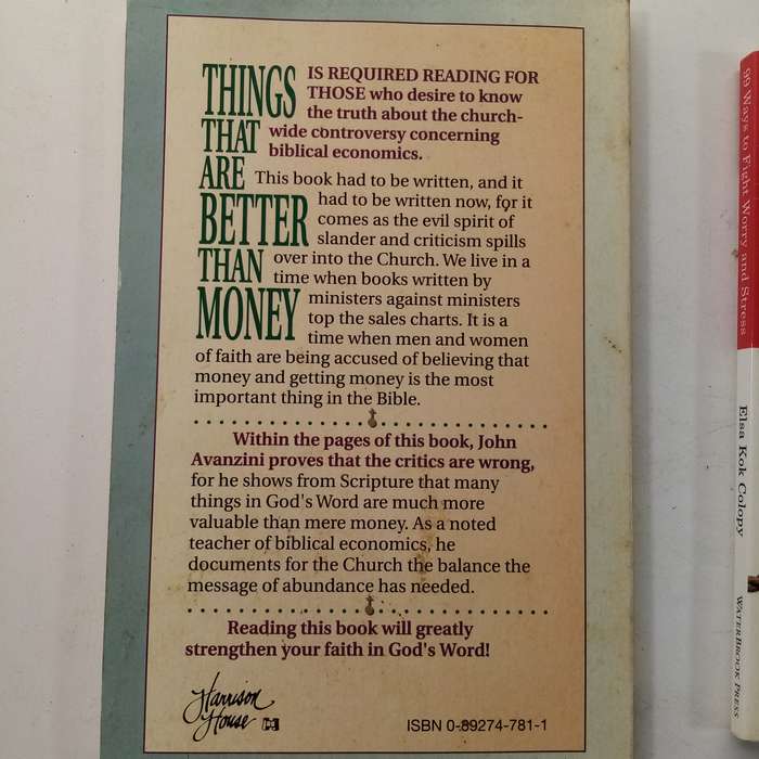 3 Christian Book Bundle - Things That Are Better Than Money by John Avanzini, 99 Ways to Fight