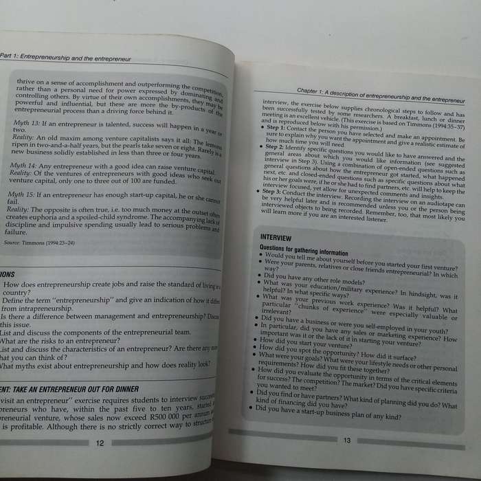 Entrepreneurship and New Venture Management  I. van Aardt, C. Van Aardt, S. Bezuidenhoudt