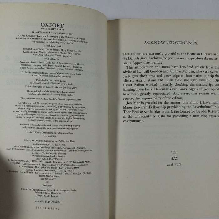 Letters Written in Sweden, Norway, and Denmark  Mary Wollstonecraft