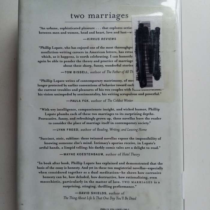 Two Marriages: Novellas Author: Phillip Lopate