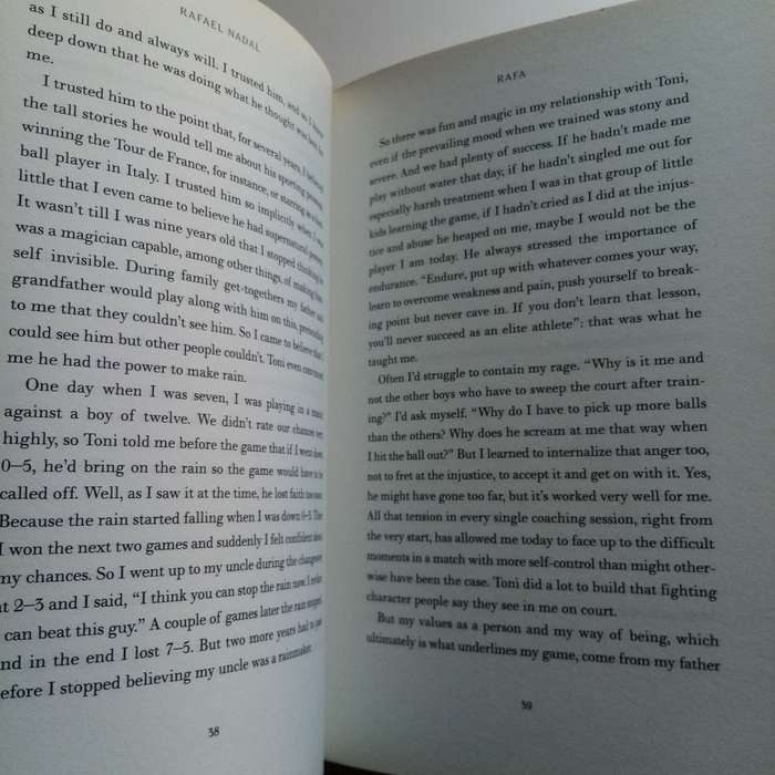 Rafa by John Carlin & Rafael Nadal, Biography, Tennis Legend, Tennis Mastery, Inspirational Story