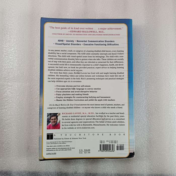 Its So Much Work to Be Your Friend by Richard Lavoie | LD Social Skills, Friendship Guide