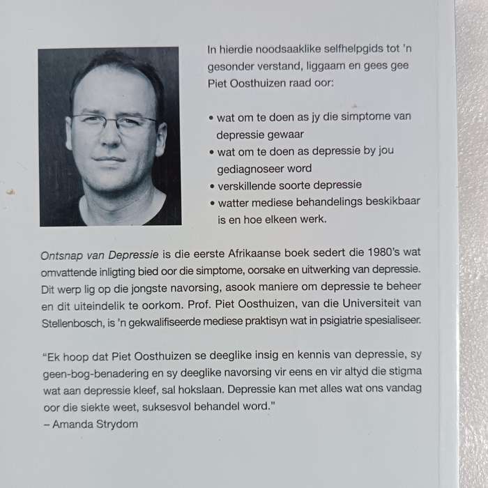 Ontsnap van Depressie deur Piet Oosthuizen | Afrikaanse selfhelp, geestesgesondheid