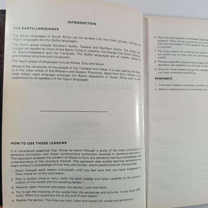 IsiXhosa Language Systems (Vintage) | Early Xhosa Language Education | Classic Reference