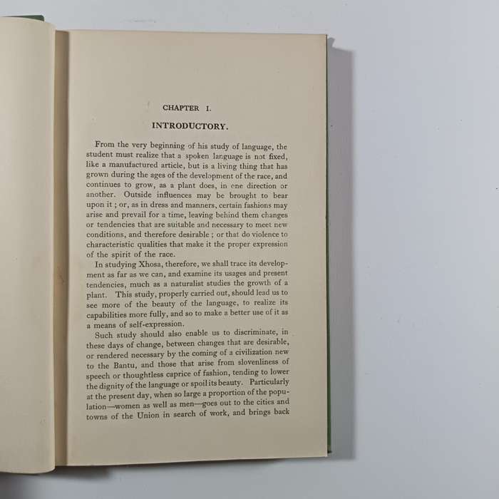 A Grammar of Xhosa for the XhosaSpeaking by W.G. Bennie, Lovedale Press 1939 | Vintage Hardcover