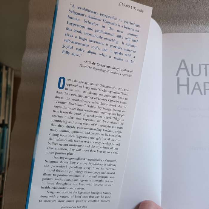 Authentic Happiness - Martin Seligman - Psychology & Positive Thinking Book