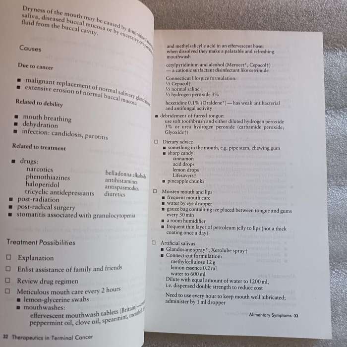 Therapeutics in Terminal Cancer  Twycross & Lack  Clinical Oncology Reference Guide