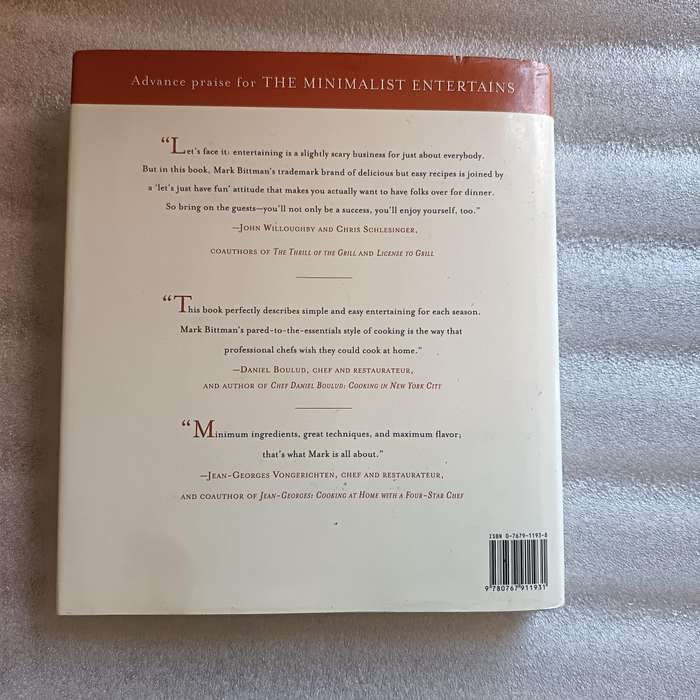 The Minimalist Entertains by Mark Bittman  Hardcover, Seasonal Party Menus