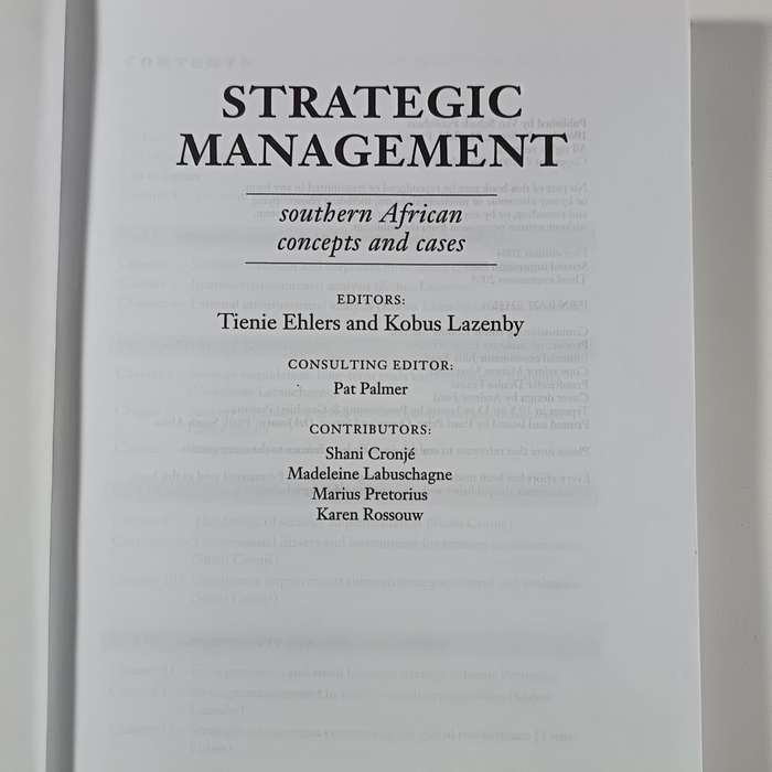 Strategic Management: Southern African Concepts and Cases by T. Ehlers & K. Lazenby | Business Strat