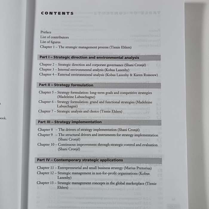 Strategic Management: Southern African Concepts and Cases by T. Ehlers & K. Lazenby | Business Strat
