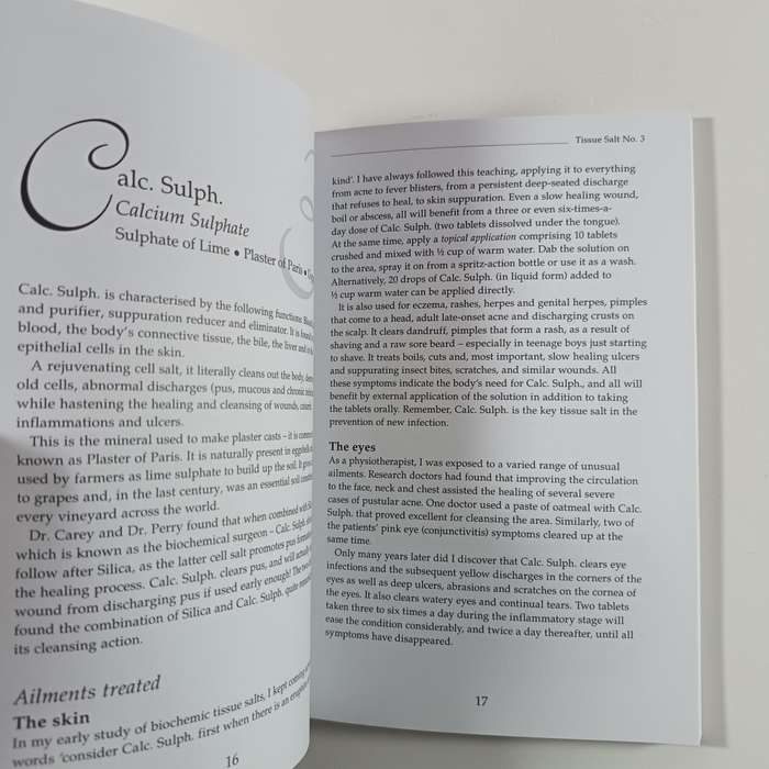 Tissue Salts for Healthy Living by Margaret Roberts | AZ Guide to Biochemic Cell Salts