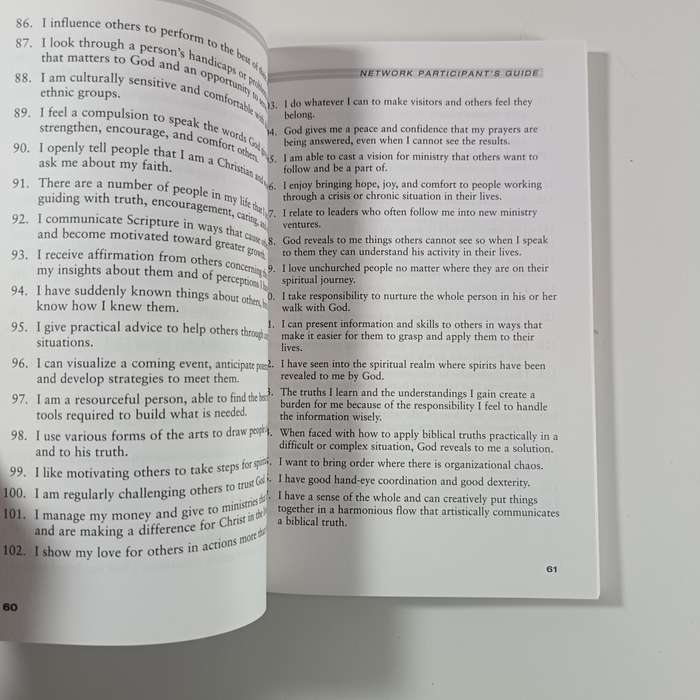 Network Participants Guide by BruceL.Bugbee  | Discover Your Spiritual Gifts & Ministry Role