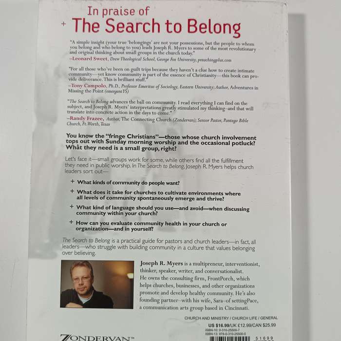 The Search to Belong by Joseph R. Myers | Rethinking Intimacy, Community & Small Groups