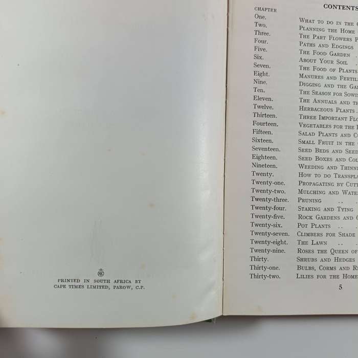 Home Gardening in South Africa by Charles W. Smith | 1947 Fourth Edition, Hardcover, Vintage Guide