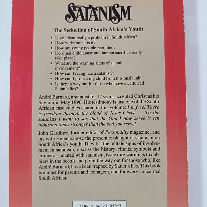 Satanism: The Seduction of South Africas Youth  John & Helen Gardiner | Moral Panic & Youth Cultur