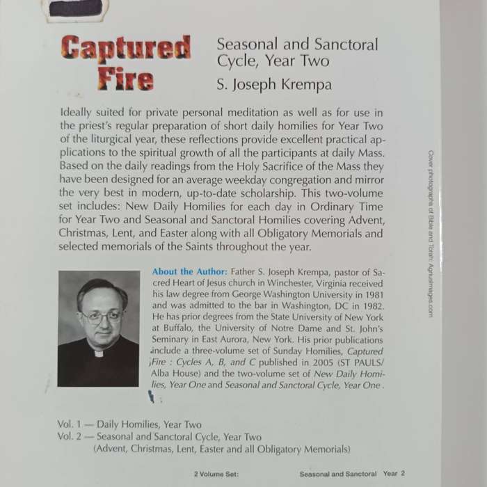 Captured Fire New Daily Homilies Year Two by S. Joseph Krempa  Practical Daily Reflections