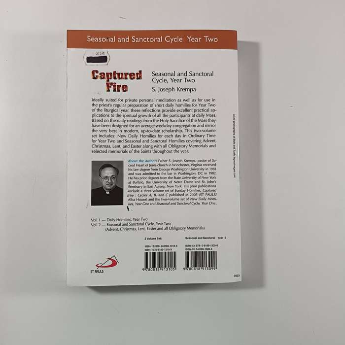 Captured Fire New Daily Homilies Year Two by S. Joseph Krempa  Practical Daily Reflections