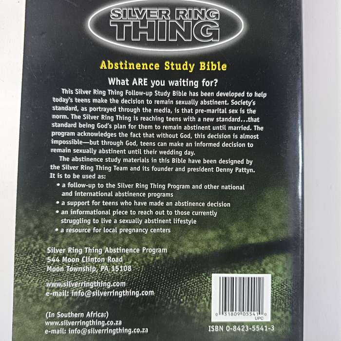 Silver Ring Thing Abstinence Study Bible  Teen Purity & Faith Resource