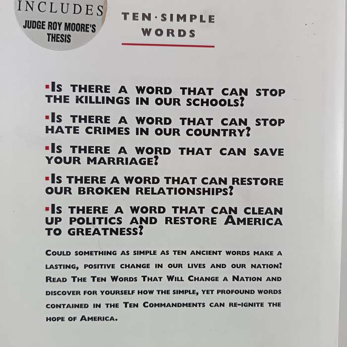 The Ten Words That Will Change a Nation  Robert L. Schenck | The Ten Commandments