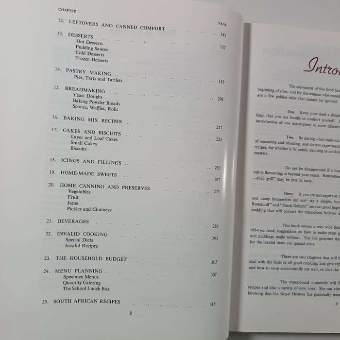 The Royal Hostess: South Africas Own Cookbook  | Vintage South African Cuisine