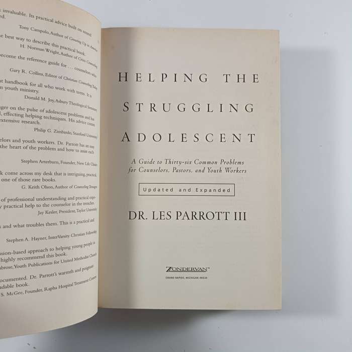 Helping the Struggling Adolescent by Les Parrott | Guidance for Teens & Parents