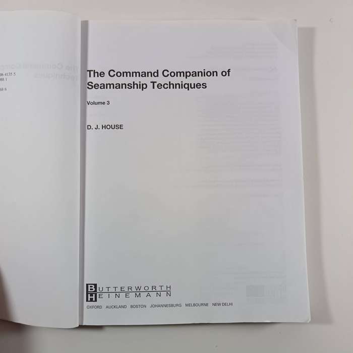 Command Companion of Seamanship Techniques by D. J. House | Maritime Skills Guide