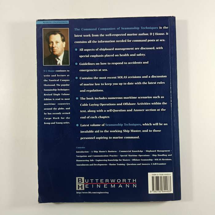 Command Companion of Seamanship Techniques by D. J. House | Maritime Skills Guide