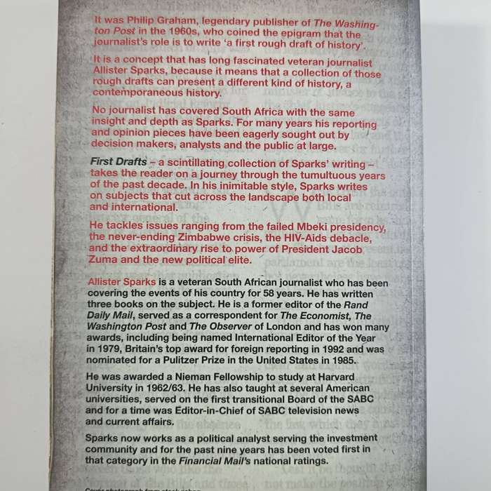 First Drafts: South African History in the Making by Allister Sparks