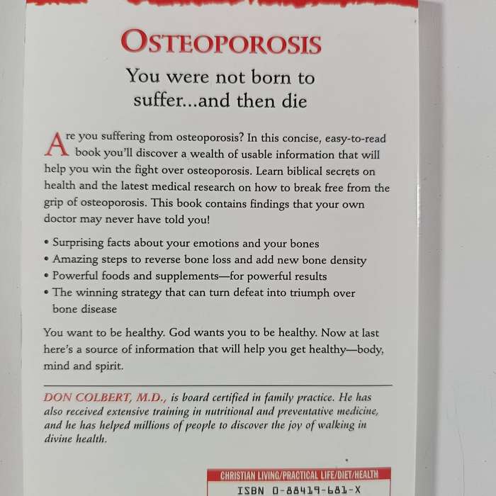 The Bible Cure for Osteoporosis by Don Colbert | Natural Health & Healing