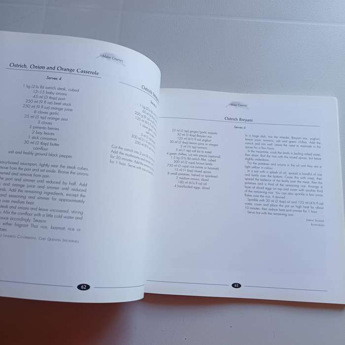 The South African Ostrich Cookbook by Danelle Coulson & Pauline Henderson | 175+ Recipes