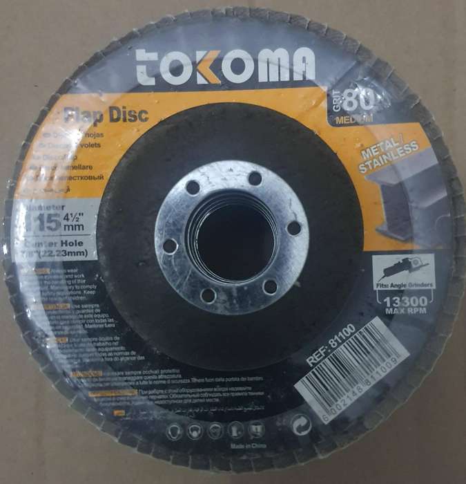 5pcs 80 Grit Flap Disc 115mm Grinding Wheel  - 4,5 Inch Angle Grinder Sanding Tool