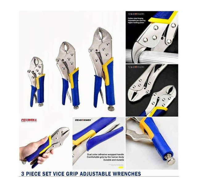 3 Piece Locking / Vise Grip Pliers with Harden Teeth
