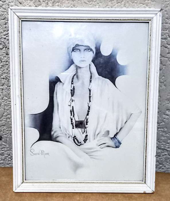 1970's Print. Sarah Moon "Lisa" Framed behind glass. 21cm x 26cm
