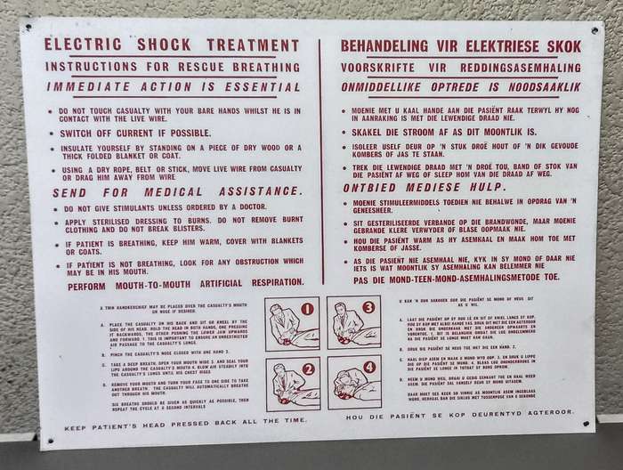 Vintage Sheet Metal Warning Sign. 61cm x 45.5cm