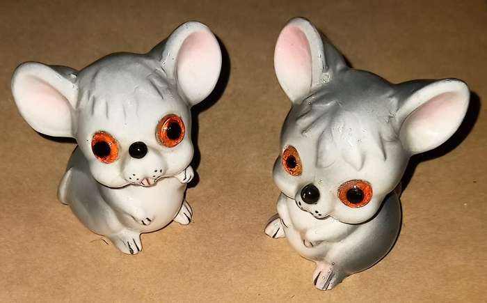 Vintage Balboa Hand made Salt & Pepper Shakers. 7.5cm Tall