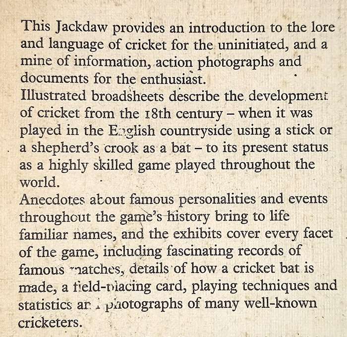 Vintage Jackdaw Publications. Cricket
