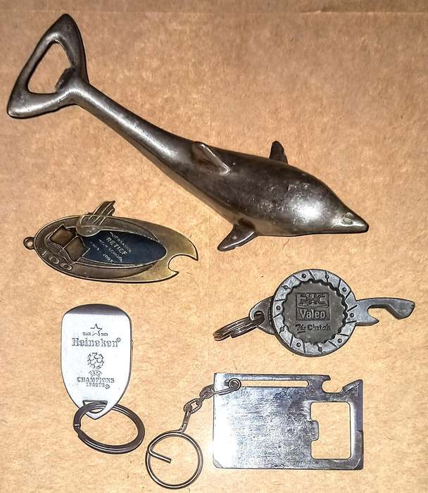 Vintage Collection of Metal Bottle Openers as per Pictures