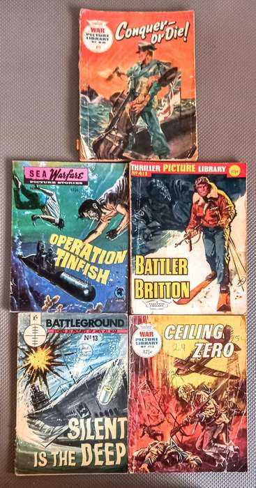 9 x Vintage War Comics