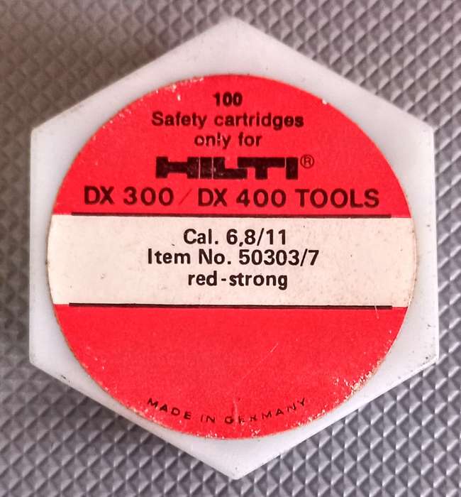 100 Hilti Cartridges Red DX300 / DX400