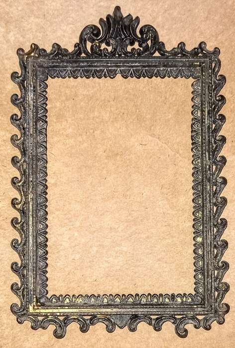 Large Rustic Brass Frame. 25cm x 23.5cm
