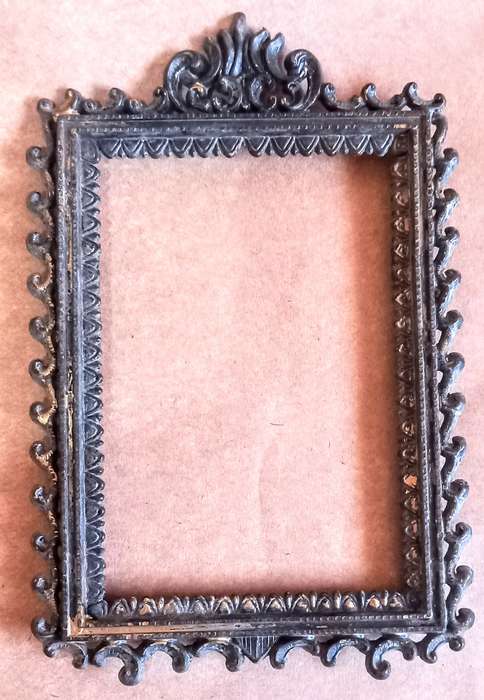 Large Rustic Brass Frame. 25cm x 23.5cm