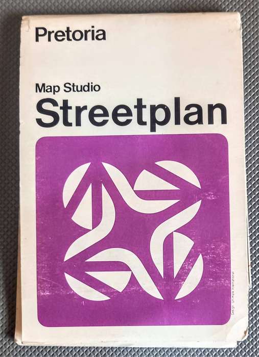 Vintage Apartheid Era Map Studio Streetplan of Pretoria in Colour