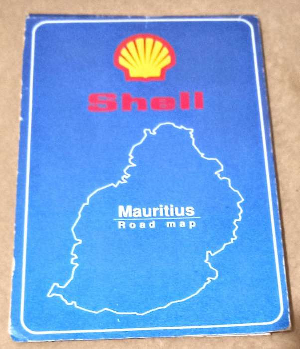 Rare Vintage English & French Shell Mauritius Road Map in Good Condition