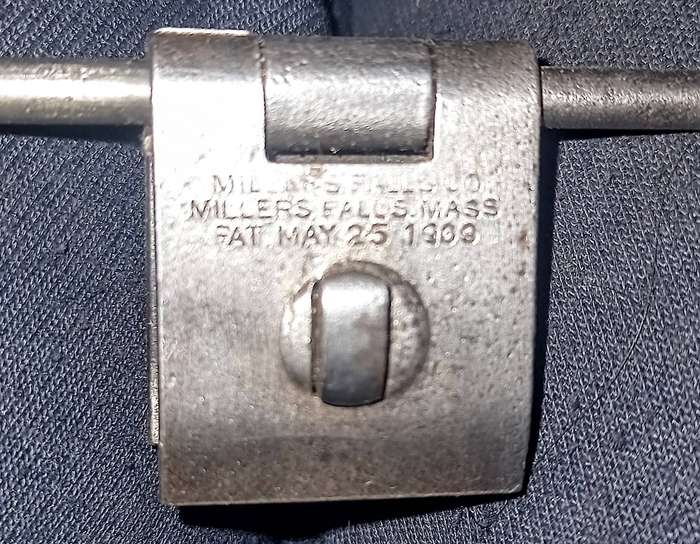 Rare Vintage Millers Falls Co USA Auger Bit Depth Gauge Pat Dated 1909