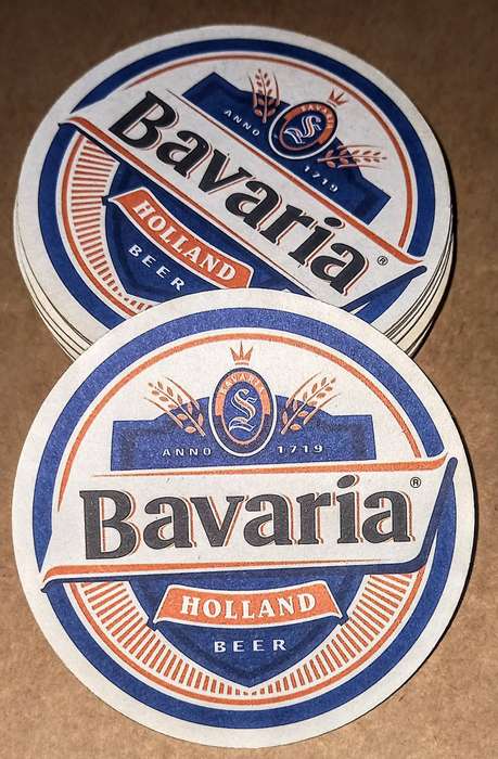 29 x Vintage Bavaria Holland Beer Paper Coasters. 10.5cm Diameter
