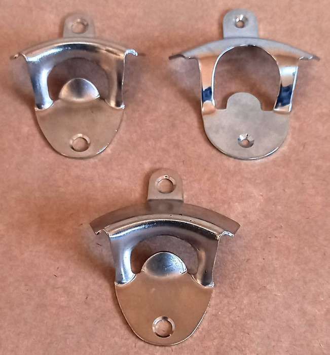 New Chromed Mountable Bottle Openers. Bid per Each