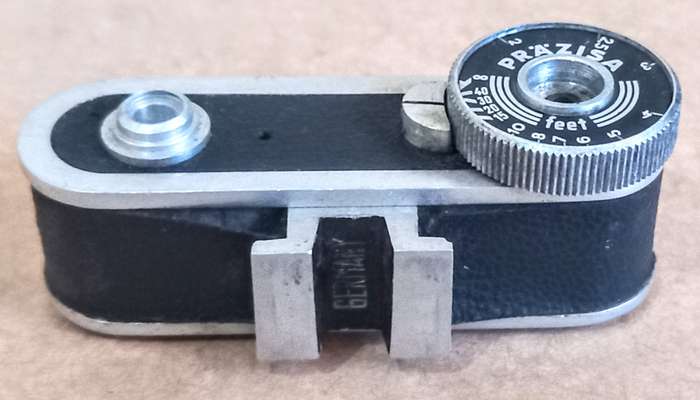 Very Rare Prazisa Vintage Auxiliary Cold Shoe Folding Camera Rangefinder