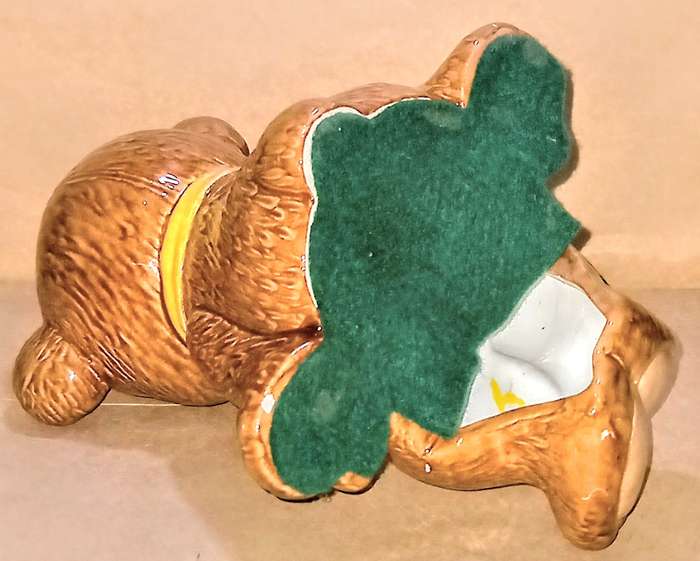 Vintage Shelf Sitting Bear Savings Bank. 20cm Tall