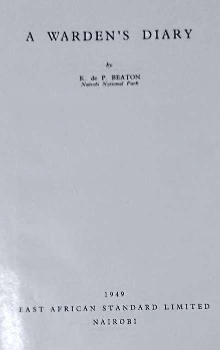 Hardcover 1949. A Warden's Diary
